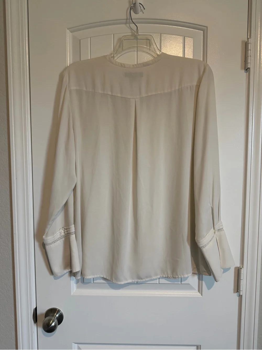 Banana Republic Ivory Pintuck Front Women's Blouse